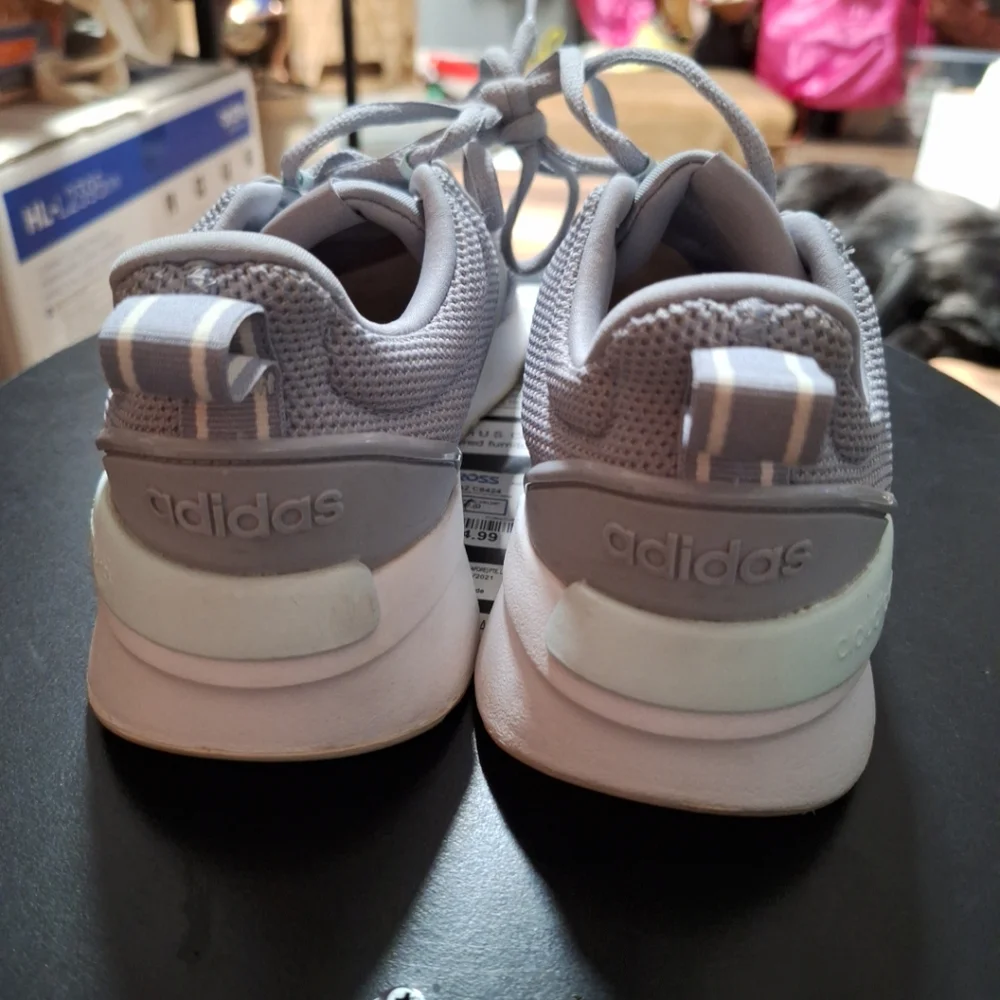 Adidas Womens Racer TR21 Running Shoes Sneakers Gray Silver Sz 8.5 Cloud Foam